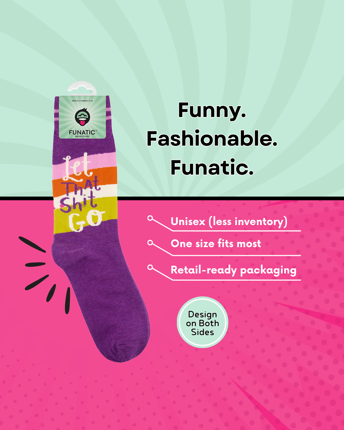Let That Shit Go Socks | Funny | Funatic - HER Home Design Boutique